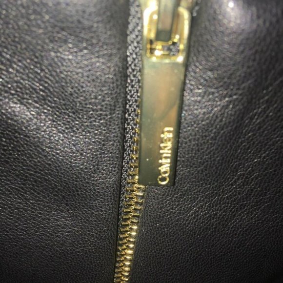 BRAND NEW!! Calvin Klein Black Leather Dress - Picture 6 of 10